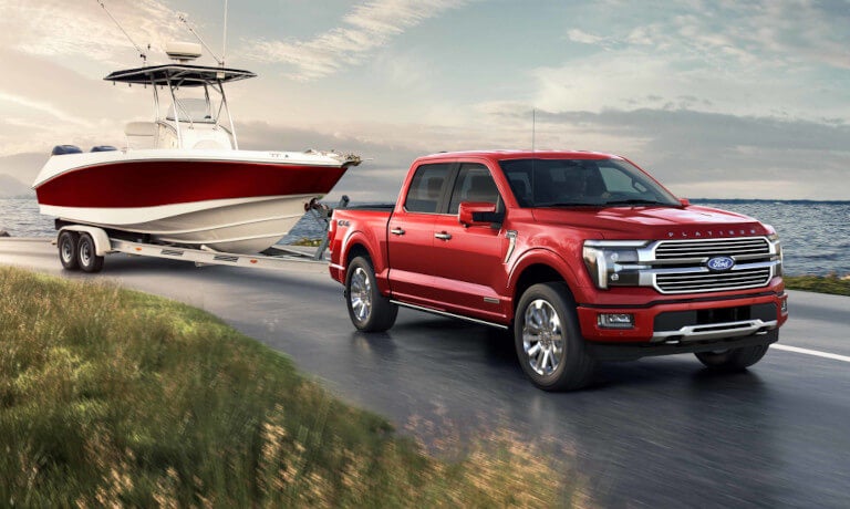 2024 Ford F-150 towing a boat