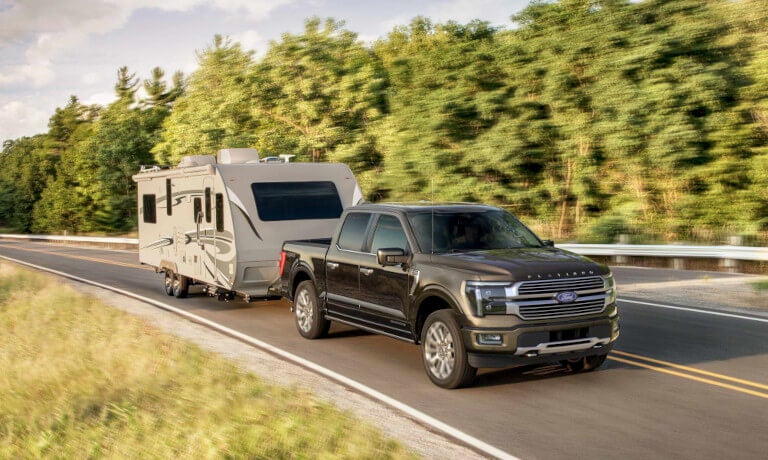 2024 Ford F-150 towing an RV
