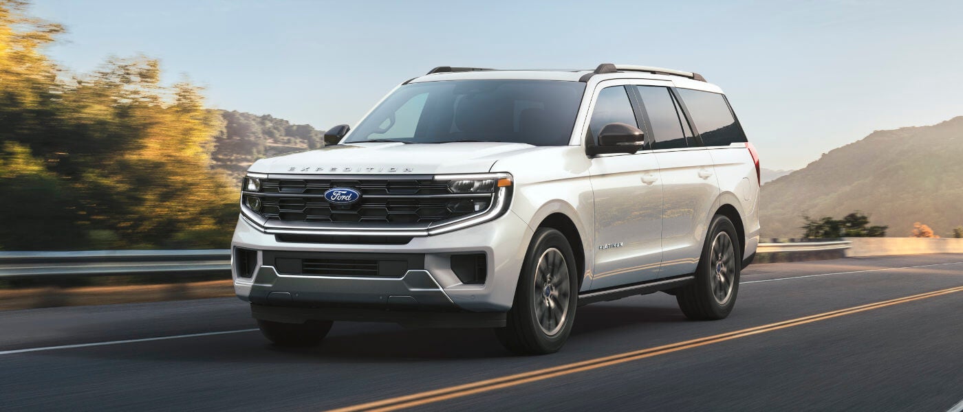 2025 Ford Expedition driving on mountain road