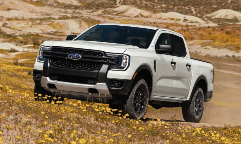 2025 Ford Ranger in a field