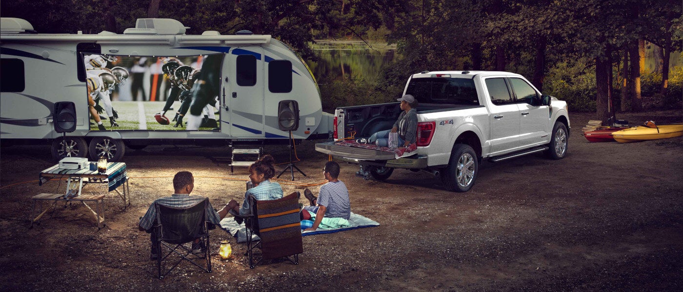 2026 Ford F-150® Exterior With RV Family Watching Football